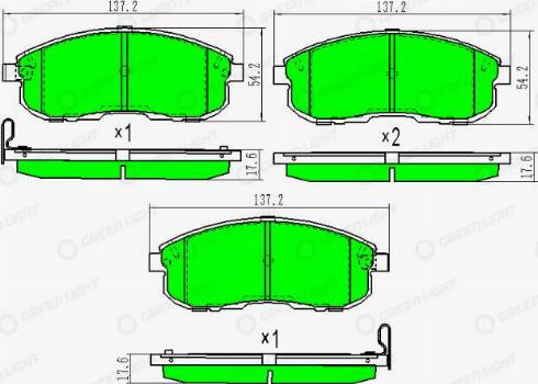 AutomotiveAdriado GLBP0287 - Kit de plaquettes de frein, frein à disque cwaw.fr