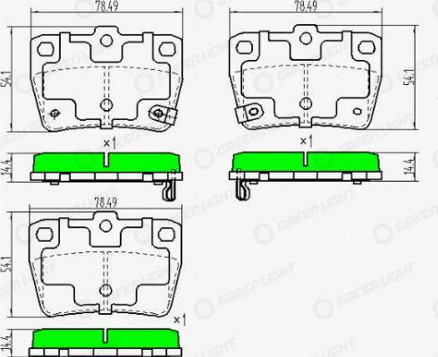 AutomotiveAdriado GLBP0234 - Kit de plaquettes de frein, frein à disque cwaw.fr