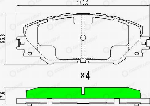 AutomotiveAdriado GLBP0230 - Kit de plaquettes de frein, frein à disque cwaw.fr