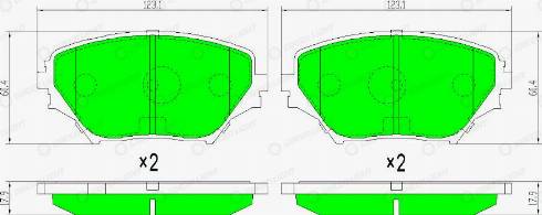 AutomotiveAdriado GLBP0231 - Kit de plaquettes de frein, frein à disque cwaw.fr