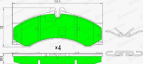 AutomotiveAdriado GLBP0238 - Kit de plaquettes de frein, frein à disque cwaw.fr