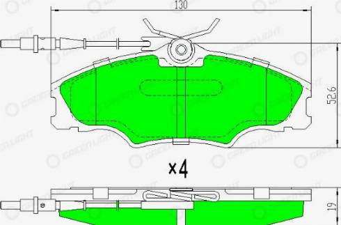 AutomotiveAdriado GLBP0237 - Kit de plaquettes de frein, frein à disque cwaw.fr