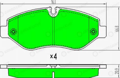 AutomotiveAdriado GLBP0229 - Kit de plaquettes de frein, frein à disque cwaw.fr