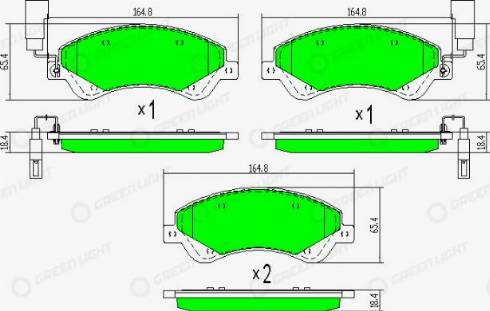 AutomotiveAdriado GLBP0224 - Kit de plaquettes de frein, frein à disque cwaw.fr