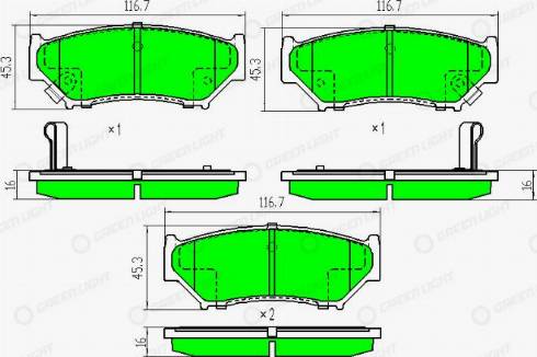 AutomotiveAdriado GLBP0221 - Kit de plaquettes de frein, frein à disque cwaw.fr