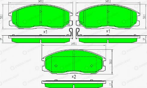 AutomotiveAdriado GLBP0228 - Kit de plaquettes de frein, frein à disque cwaw.fr