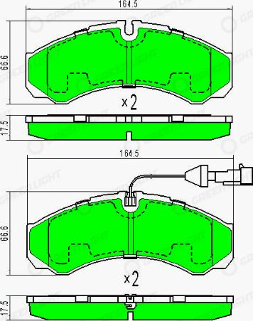 AutomotiveAdriado GLBP0222 - Kit de plaquettes de frein, frein à disque cwaw.fr