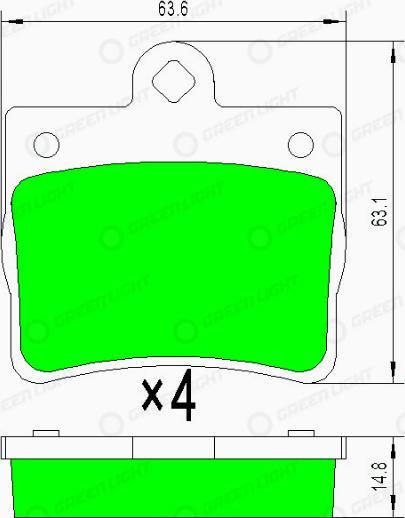 AutomotiveAdriado GLBP0227 - Kit de plaquettes de frein, frein à disque cwaw.fr