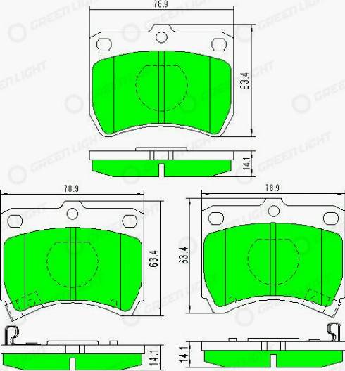 AutomotiveAdriado GLBP0274 - Kit de plaquettes de frein, frein à disque cwaw.fr