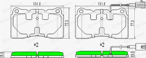 AutomotiveAdriado GLBP0430 - Kit de plaquettes de frein, frein à disque cwaw.fr