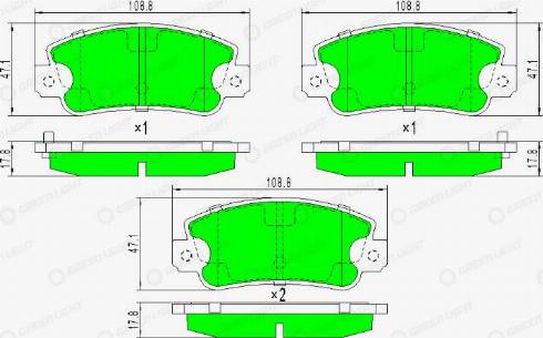 AutomotiveAdriado GLBP0278 - Kit de plaquettes de frein, frein à disque cwaw.fr