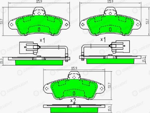 AutomotiveAdriado GLBP0272 - Kit de plaquettes de frein, frein à disque cwaw.fr