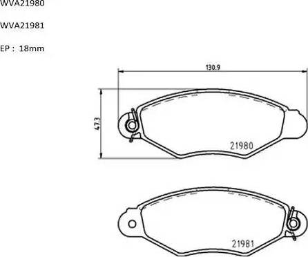 Automotor France ABP1224 - Kit de plaquettes de frein, frein à disque cwaw.fr