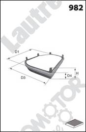 Automotor France LATR34 - Filtre, air de l'habitacle cwaw.fr