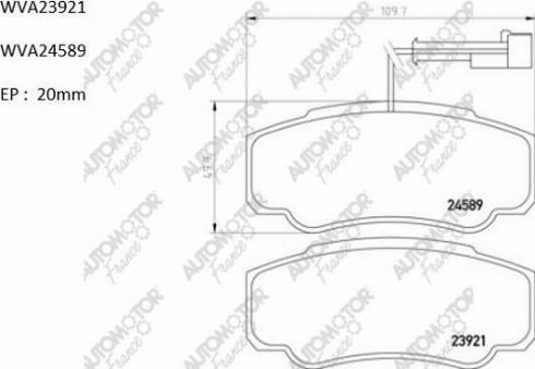 Automotor France PBP6358 - Kit de plaquettes de frein, frein à disque cwaw.fr