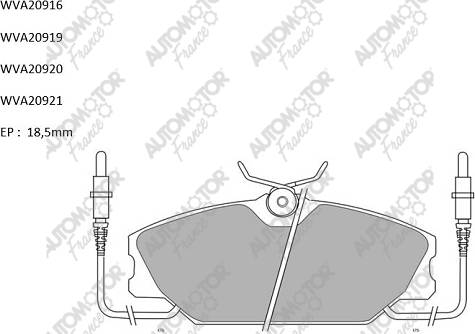 Automotor France PBP8004 - Kit de plaquettes de frein, frein à disque cwaw.fr