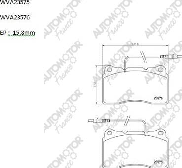 Automotor France PBP2009 - Kit de plaquettes de frein, frein à disque cwaw.fr