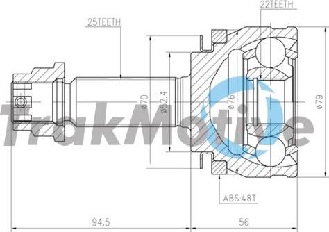 Autoteam G409128 - Jeu de joints, arbre de transmission cwaw.fr