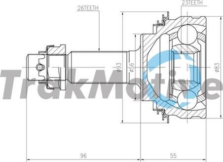 Autoteam G400816 - Jeu de joints, arbre de transmission cwaw.fr