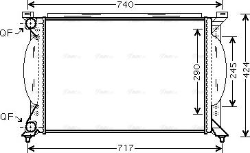 Ava Quality Cooling AI 2195 - Radiateur, refroidissement du moteur cwaw.fr