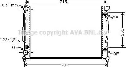 Ava Quality Cooling AI 2109 - Radiateur, refroidissement du moteur cwaw.fr