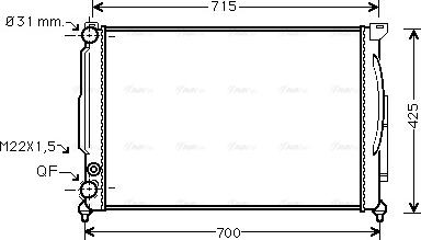 Ava Quality Cooling AI 2108 - Radiateur, refroidissement du moteur cwaw.fr