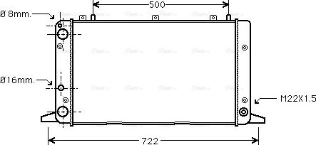 Ava Quality Cooling AIA2047 - Radiateur, refroidissement du moteur cwaw.fr