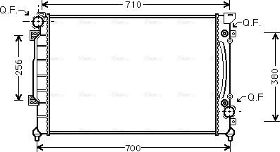 Ava Quality Cooling AIA2157 - Radiateur, refroidissement du moteur cwaw.fr