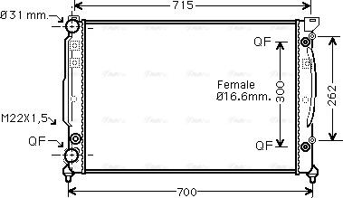 Ava Quality Cooling AIA2109 - Radiateur, refroidissement du moteur cwaw.fr