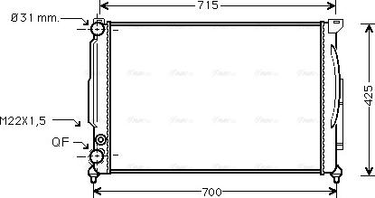 Ava Quality Cooling AIA2105 - Radiateur, refroidissement du moteur cwaw.fr