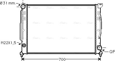 Ava Quality Cooling AIA2110 - Radiateur, refroidissement du moteur cwaw.fr