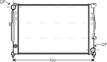 Ava Quality Cooling AIA2124 - Radiateur, refroidissement du moteur cwaw.fr