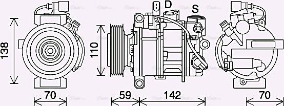 Ava Quality Cooling AIK410 - Compresseur, climatisation cwaw.fr