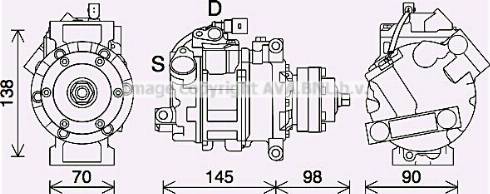 Ava Quality Cooling AIK423 - Compresseur, climatisation cwaw.fr