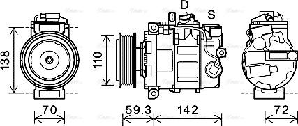 Ava Quality Cooling AIK398 - Compresseur, climatisation cwaw.fr