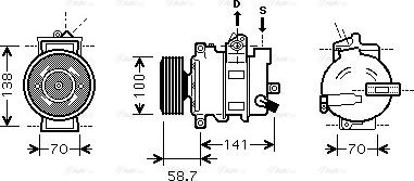 Ava Quality Cooling AI K287 - Compresseur, climatisation cwaw.fr