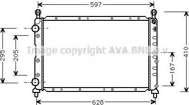 Ava Quality Cooling AL 2074 - Radiateur, refroidissement du moteur cwaw.fr