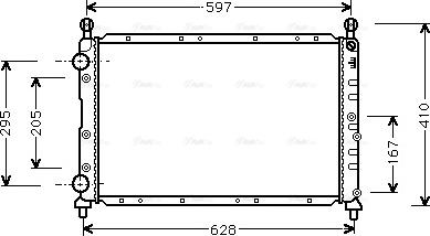 Ava Quality Cooling AL 2068 - Radiateur, refroidissement du moteur cwaw.fr