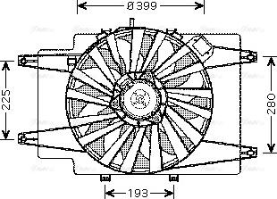 Ava Quality Cooling AL 7505 - Ventilateur, refroidissement du moteur cwaw.fr