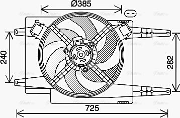 Ava Quality Cooling AL7525 - Ventilateur, refroidissement du moteur cwaw.fr