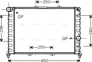 Ava Quality Cooling ALA2091 - Radiateur, refroidissement du moteur cwaw.fr