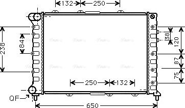 Ava Quality Cooling ALA2038 - Radiateur, refroidissement du moteur cwaw.fr