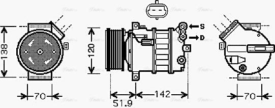 Ava Quality Cooling ALAK112 - Compresseur, climatisation cwaw.fr