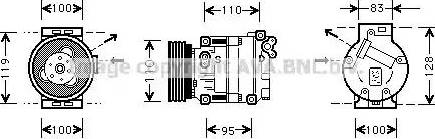 Ava Quality Cooling AL K019 - Compresseur, climatisation cwaw.fr