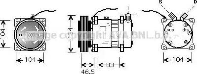 Ava Quality Cooling AL K104 - Compresseur, climatisation cwaw.fr