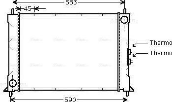 Ava Quality Cooling AU 2068 - Radiateur, refroidissement du moteur cwaw.fr