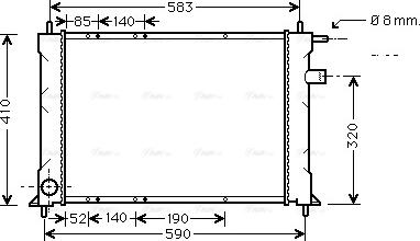 Ava Quality Cooling AU 2111 - Radiateur, refroidissement du moteur cwaw.fr