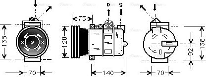 Ava Quality Cooling AUAK043 - Compresseur, climatisation cwaw.fr