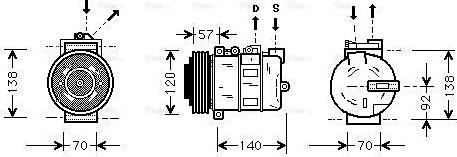 Ava Quality Cooling AUAK056 - Compresseur, climatisation cwaw.fr