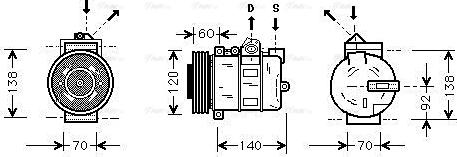 Ava Quality Cooling AUAK050 - Compresseur, climatisation cwaw.fr